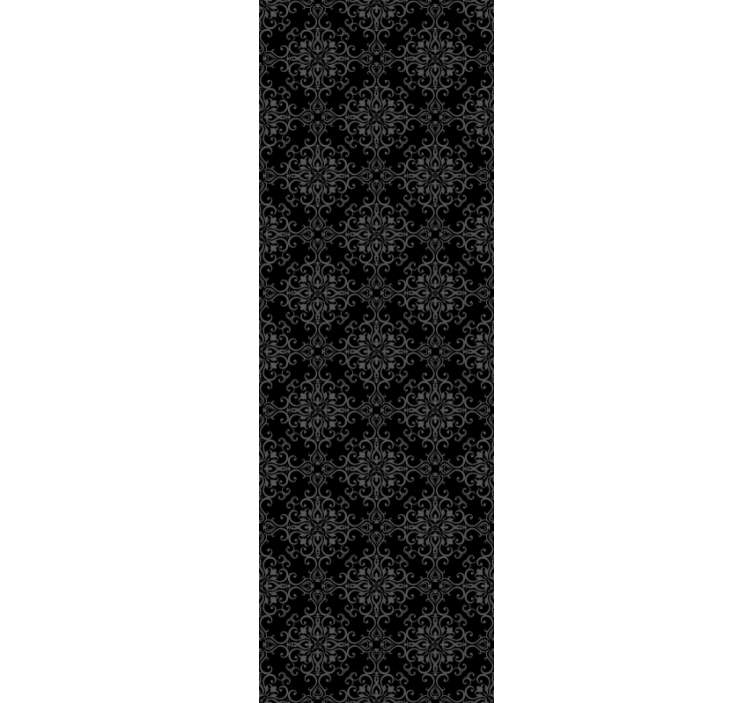 Abstract blackness flowery wallpaper - TenStickers