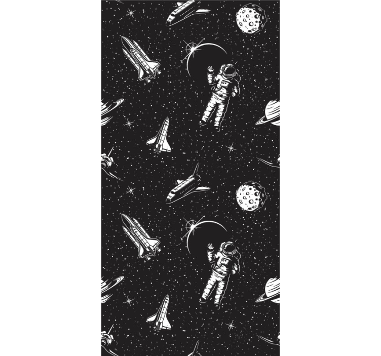 Astronauts in Space stars wallpaper - TenStickers