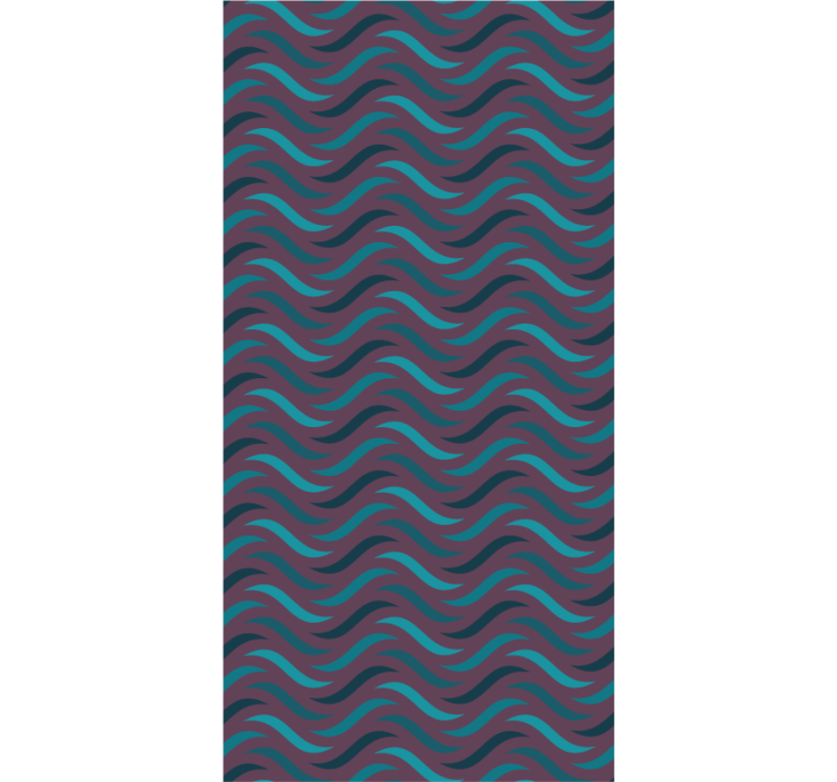 Wavy Pattern living room wallpaper - TenStickers