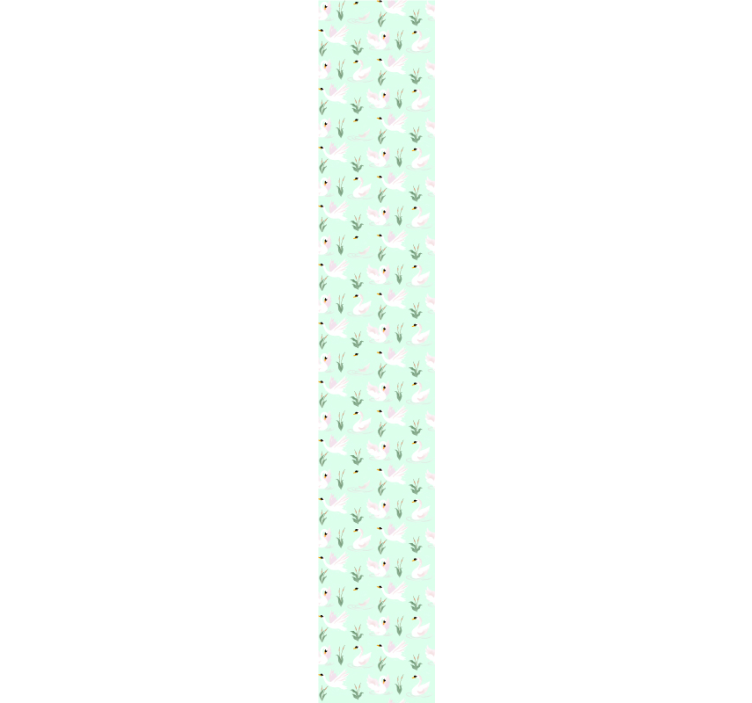 Swan Pattern cute animal wallpaper - TenStickers