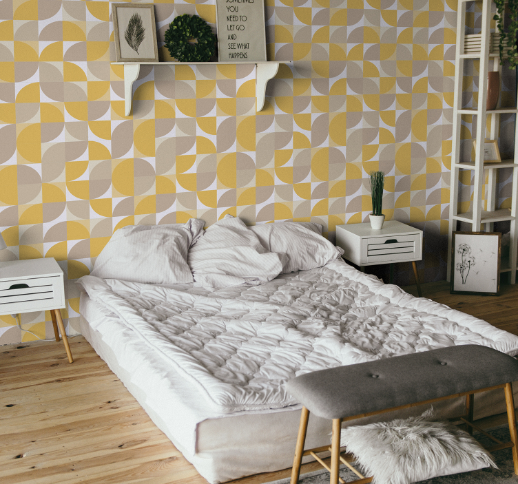 Circular Pattern Design wallpaper geometric - TenStickers