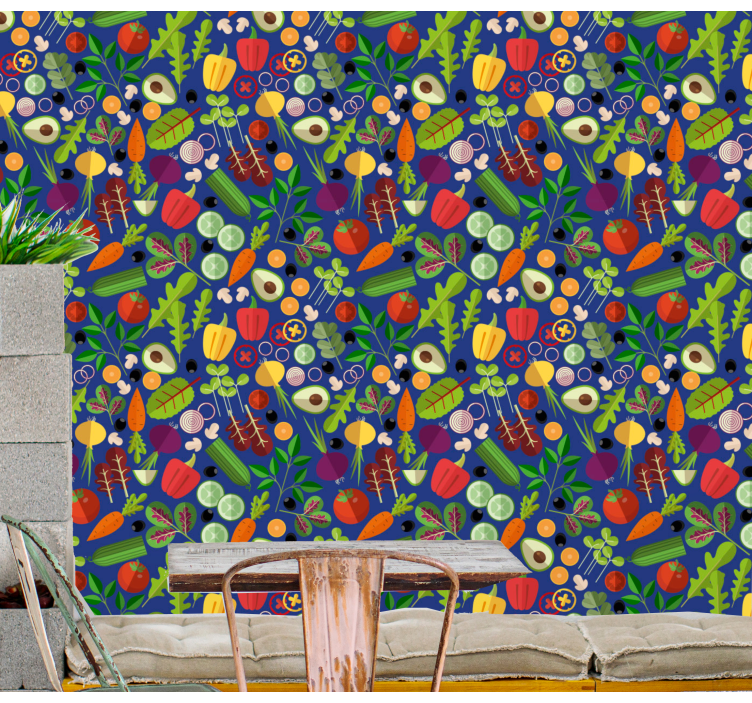 Vegetable Medley nature wallpaper - TenStickers