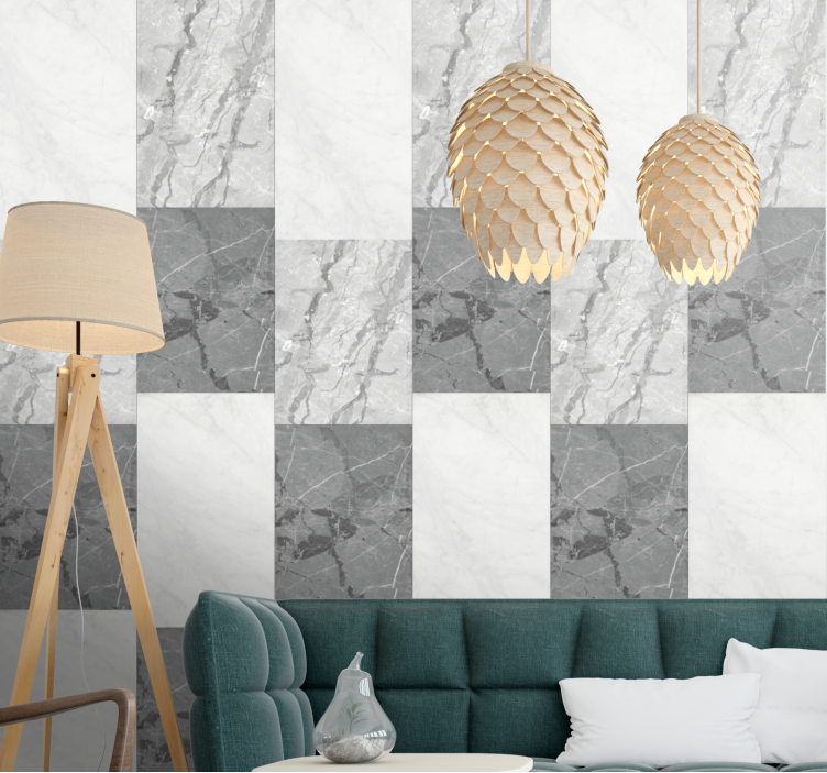 Elegant Gray Veining wallpaper marble - TenStickers