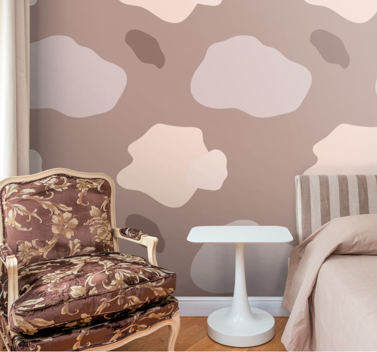 Abstract Cloud Motif bedroom wallpaper - TenStickers