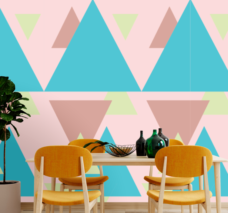 Abstract Forms Mural wallpaper geometric - TenStickers