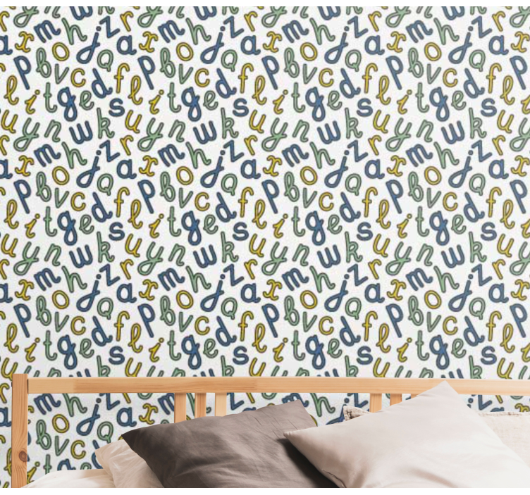 Alphabet Mix text wallpaper - TenStickers