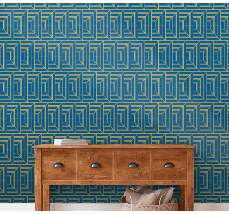 Angular Maze wallpaper geometric - TenStickers