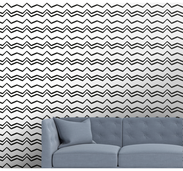 Angular Zigzag wallpaper geometric - TenStickers