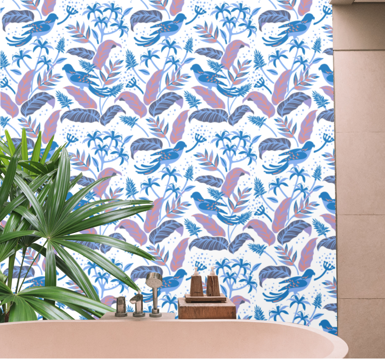 Aquatic Fauna Motif cute animal wallpaper - TenStickers