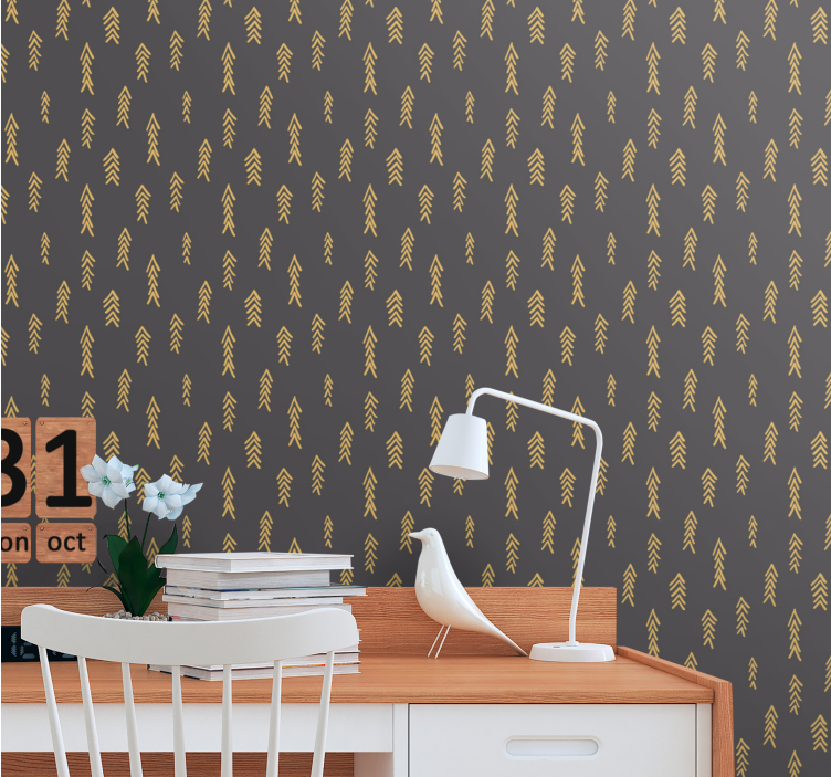 Arrow Pattern Motif wallpaper geometric - TenStickers