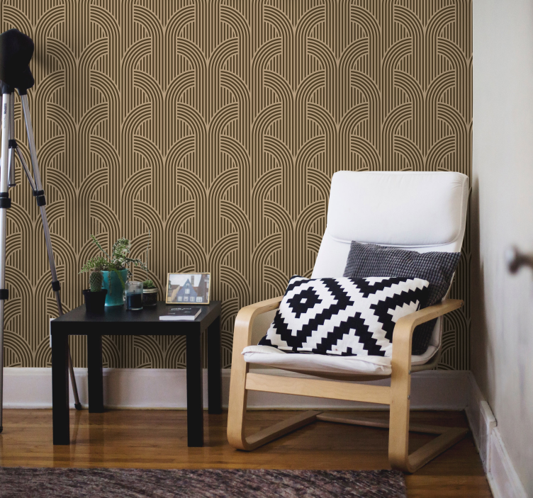 Art Deco Arch wallpaper geometric - TenStickers