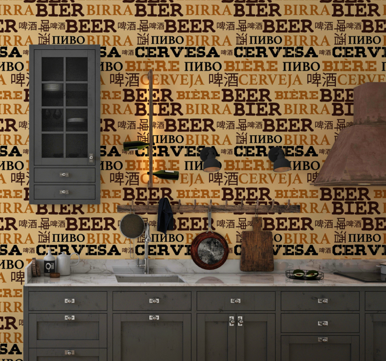 Beer Typography text wallpaper - TenStickers