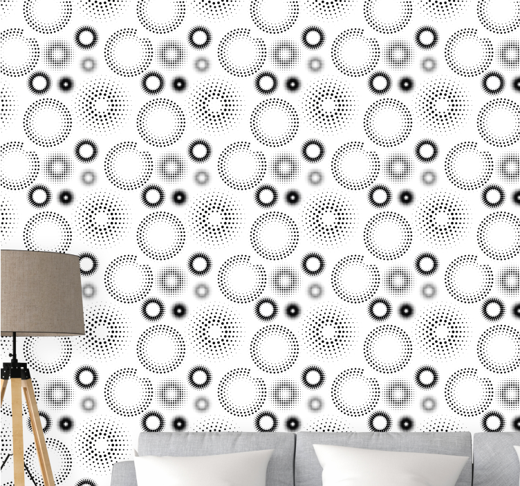 Pointillist geometry wallpaper dots - TenStickers