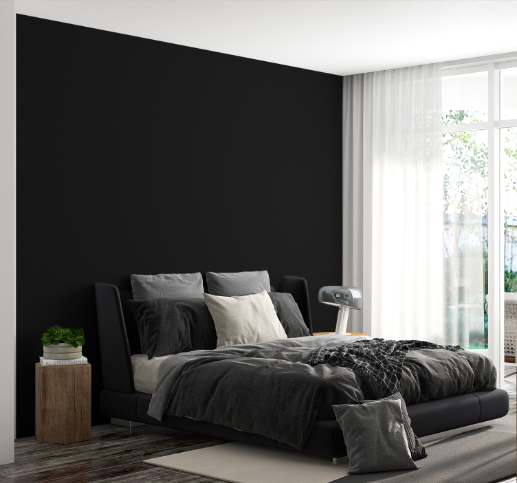 Black color wallpaper for wall - TenStickers