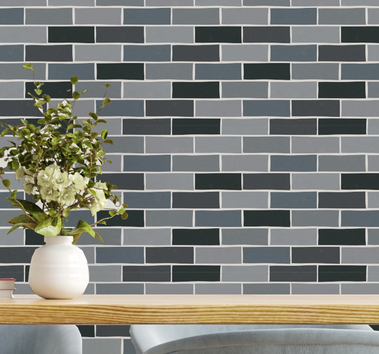 Brick Pattern Elegance brickwork wallpaper - TenStickers