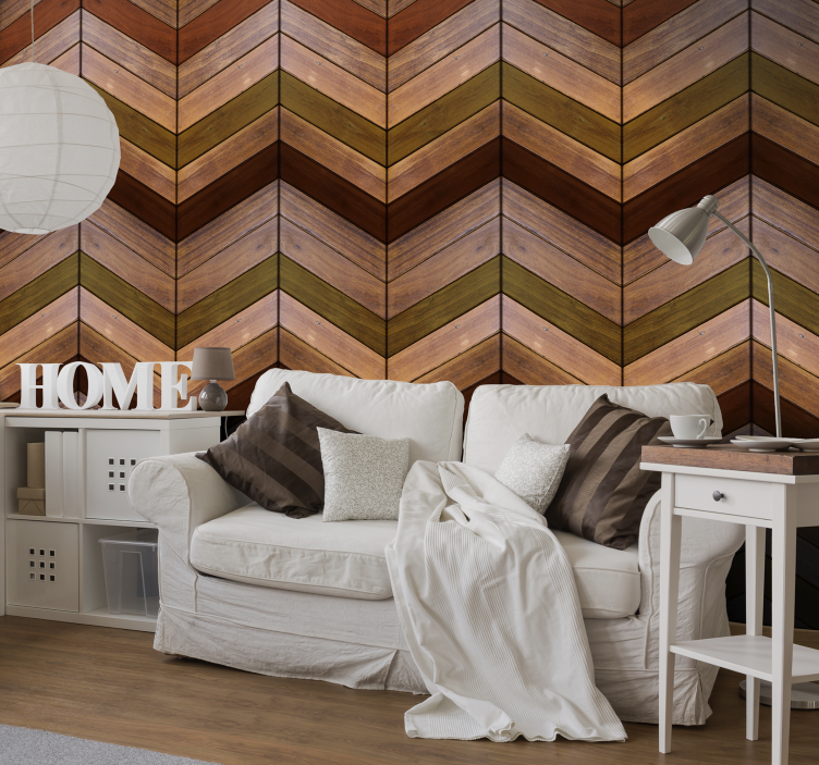Wooden braid wood feature wallpaper - TenStickers