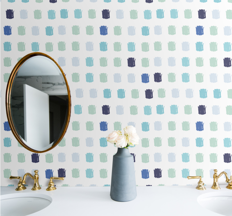 Brushstroke Circles wallpaper dots - TenStickers