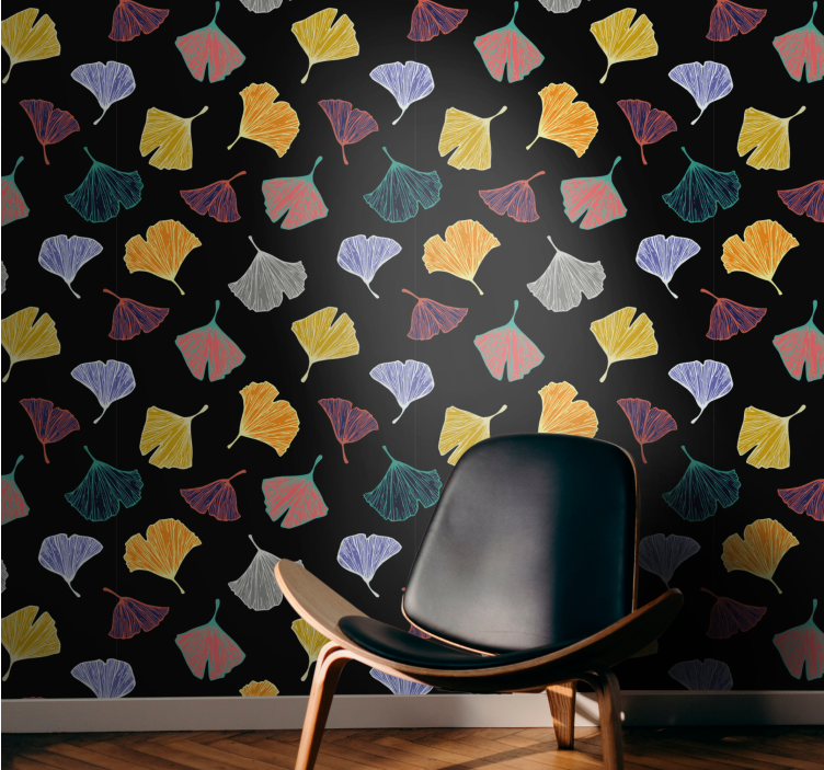 Caltero Ginkgo Leaf Modern Wallpaper - TenStickers