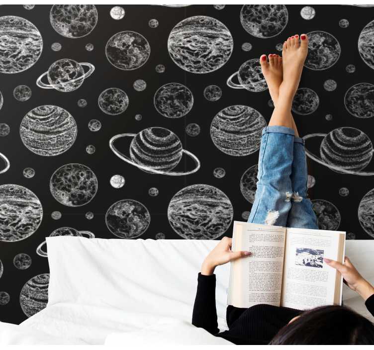 Celestial Bodies Exploration stars wallpaper - TenStickers