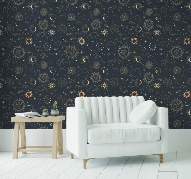 Celestial Elements Design stars wallpaper - TenStickers