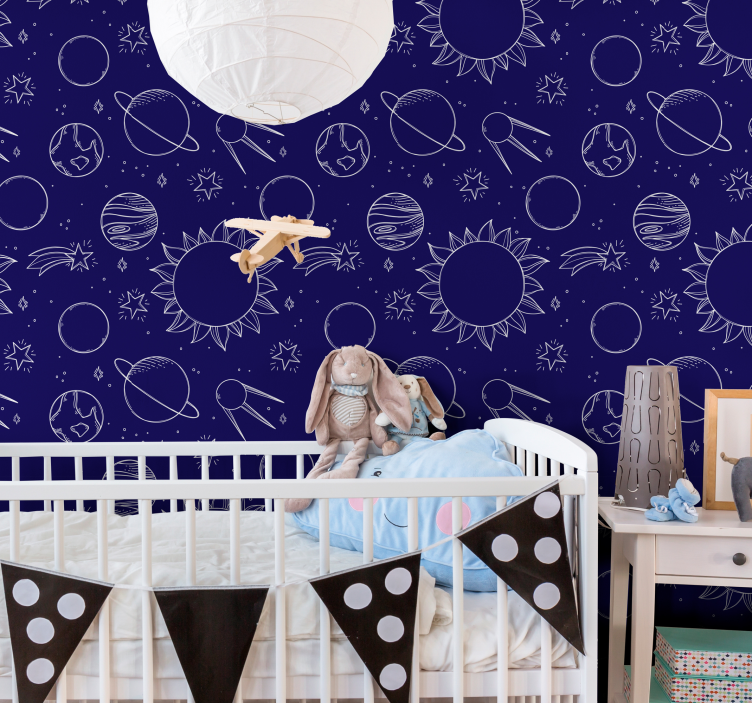 Celestial Nursery stars wallpaper - TenStickers