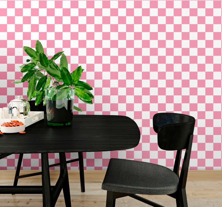 Checkerboard Pattern square wallpaper - TenStickers
