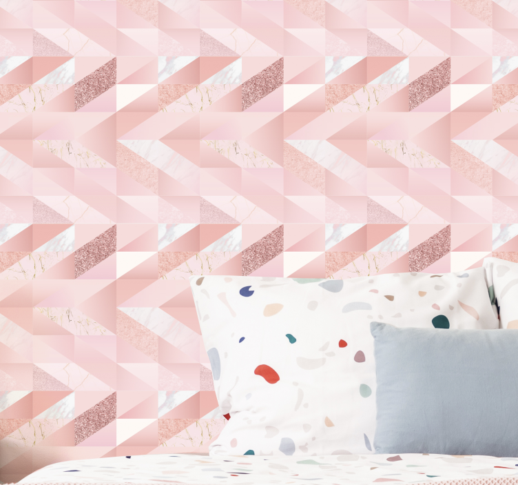 Chevron Fusion wallpaper marble - TenStickers