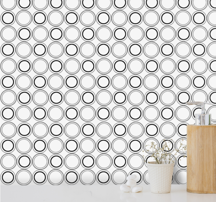 Concatenated pattern wallpaper dots - TenStickers