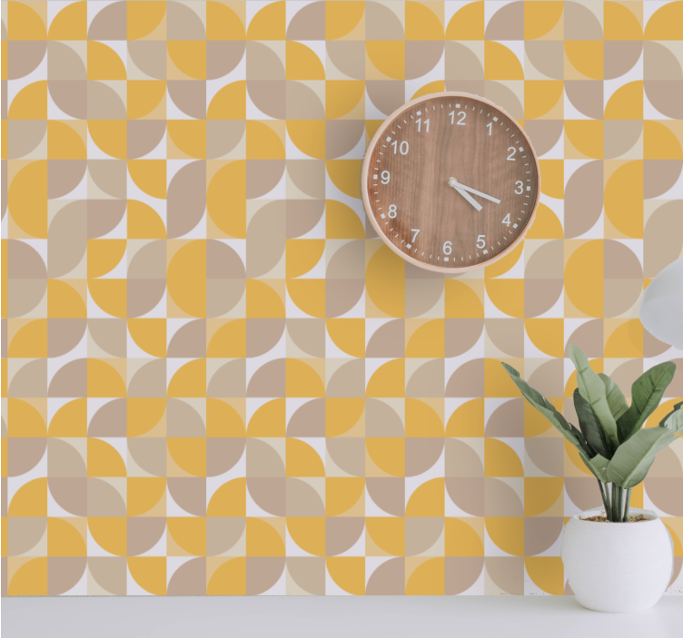 Circular Pattern Design wallpaper geometric - TenStickers