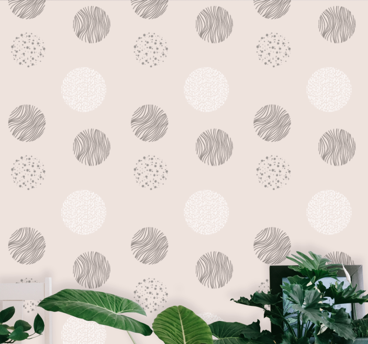 Circular Pattern Motif wallpaper geometric - TenStickers