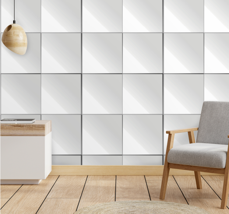 Clean simple pattern tiles wallpaper - TenStickers
