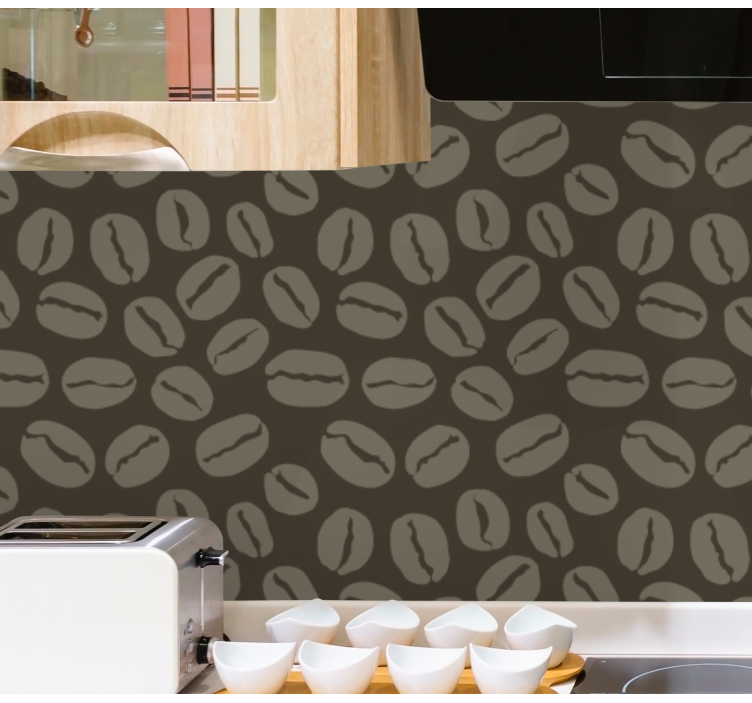 Coffee beans dark Kitchen Wallpaper - TenStickers