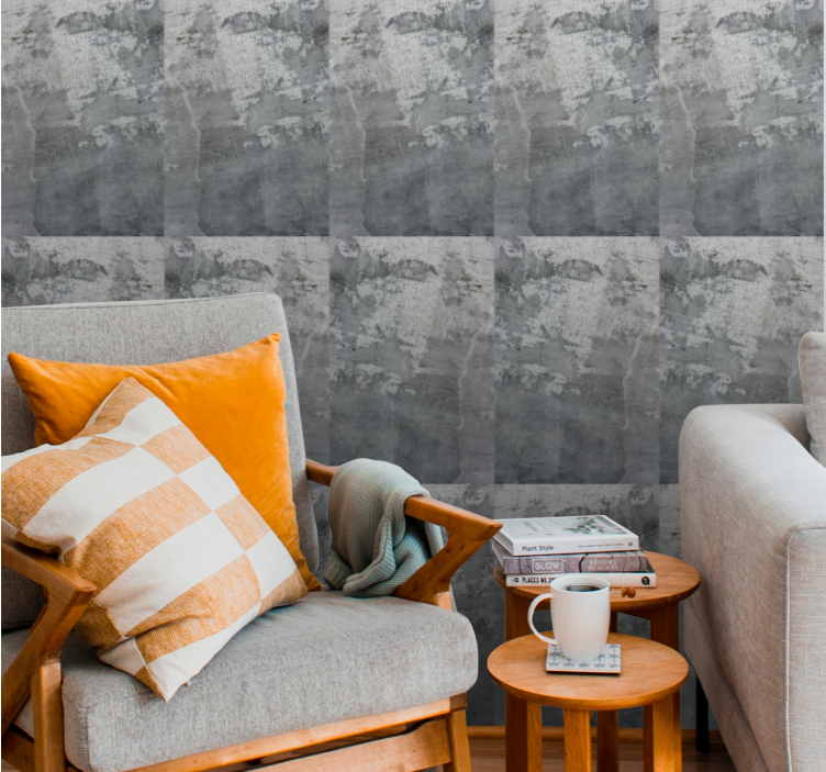 Gray textured design wallpaper metal - TenStickers