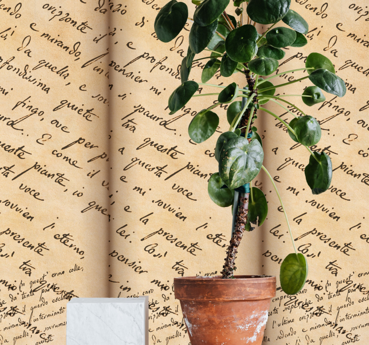 Cursive Script Motif text wallpaper - TenStickers