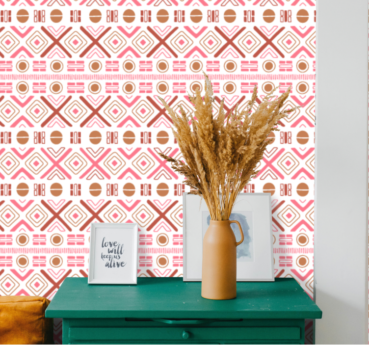 Decorative Geometric Patterns wallpaper flowery - TenStickers