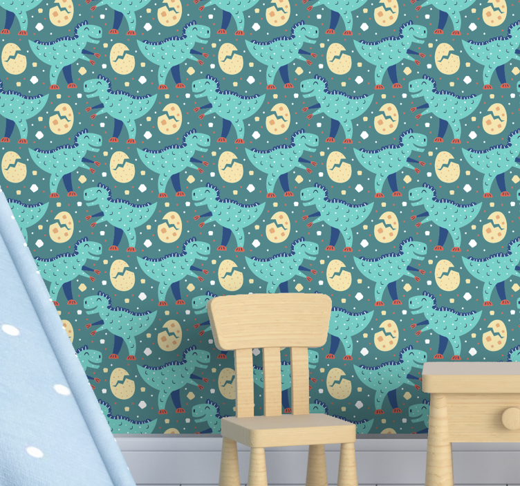 Dinosaur Motif dino wallpaper - TenStickers
