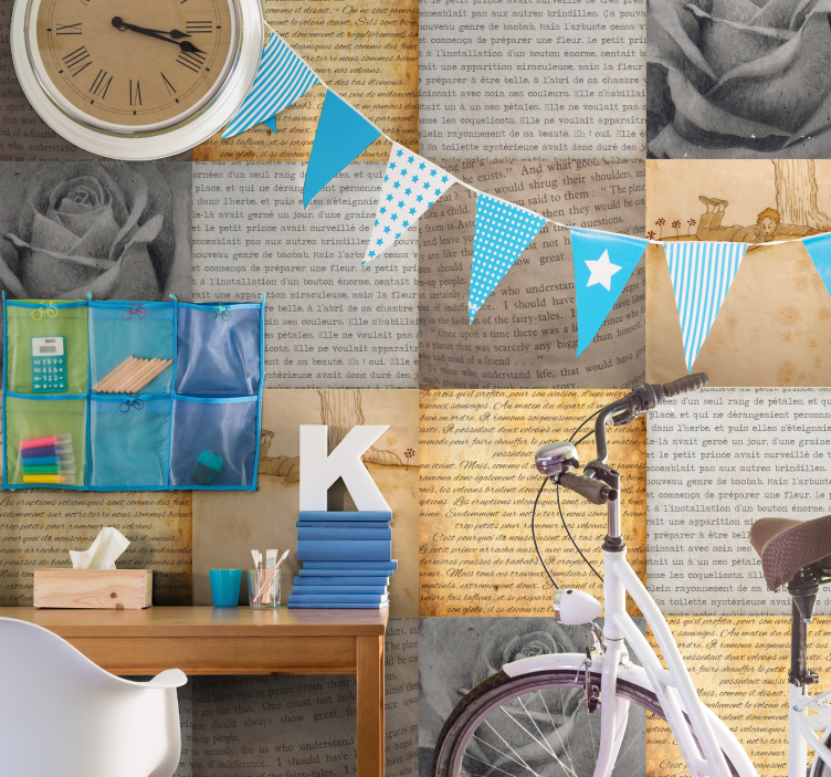 Little Prince collage text wallpaper - TenStickers