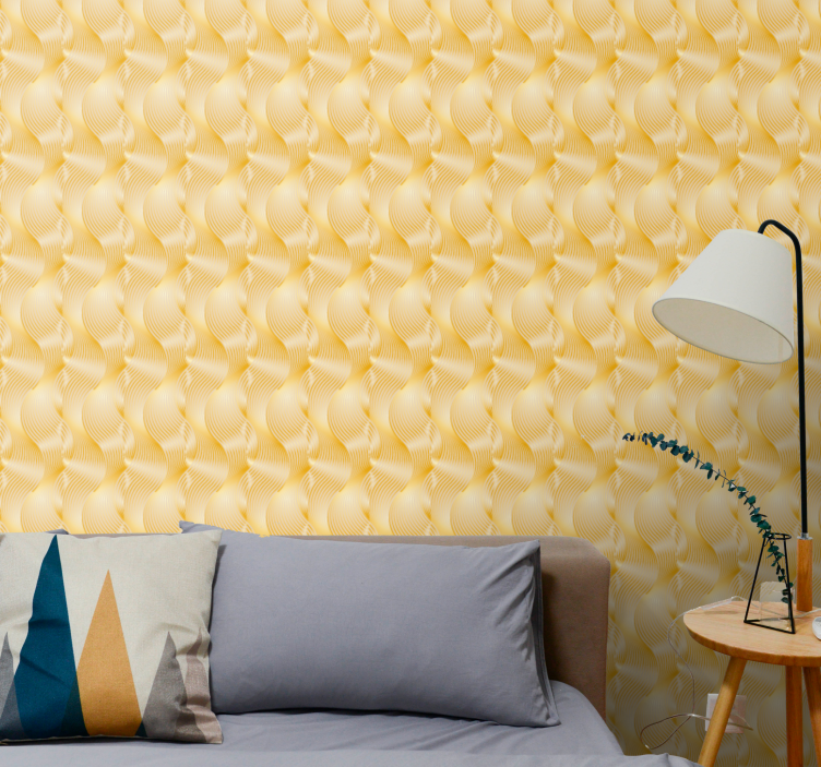 Elegant Curved Pattern wallpaper patterns - TenStickers