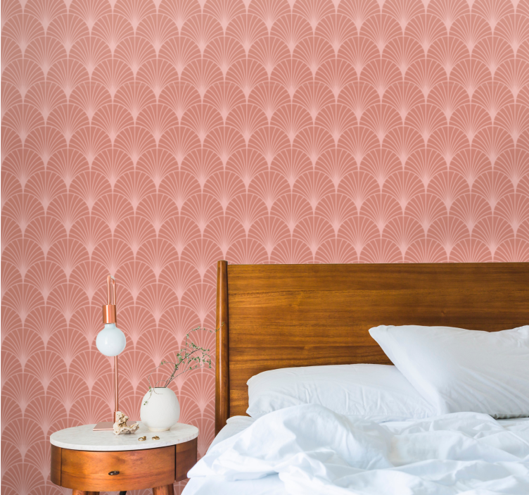 Elegant Fan Shapes art deco wallpaper - TenStickers