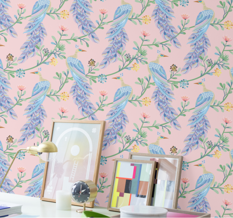 Elegant Feathered Creatures birds wallpaper - TenStickers