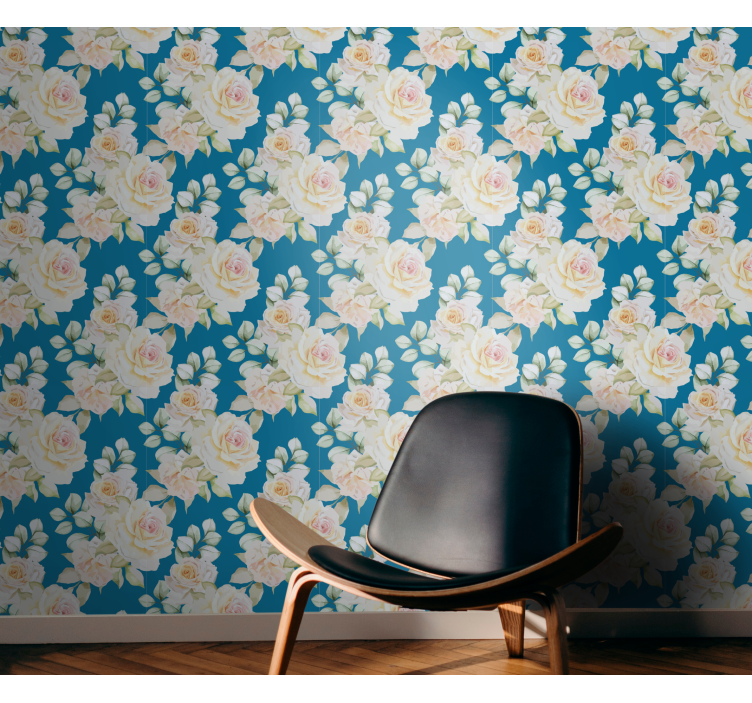Elegant Floral Roses wallpaper flowery - TenStickers