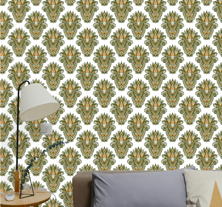 Elegant Floral Structure wallpaper flowery - TenStickers
