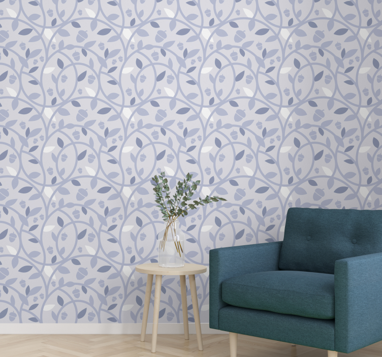 Elegant Leafy Design tiles wallpaper - TenStickers