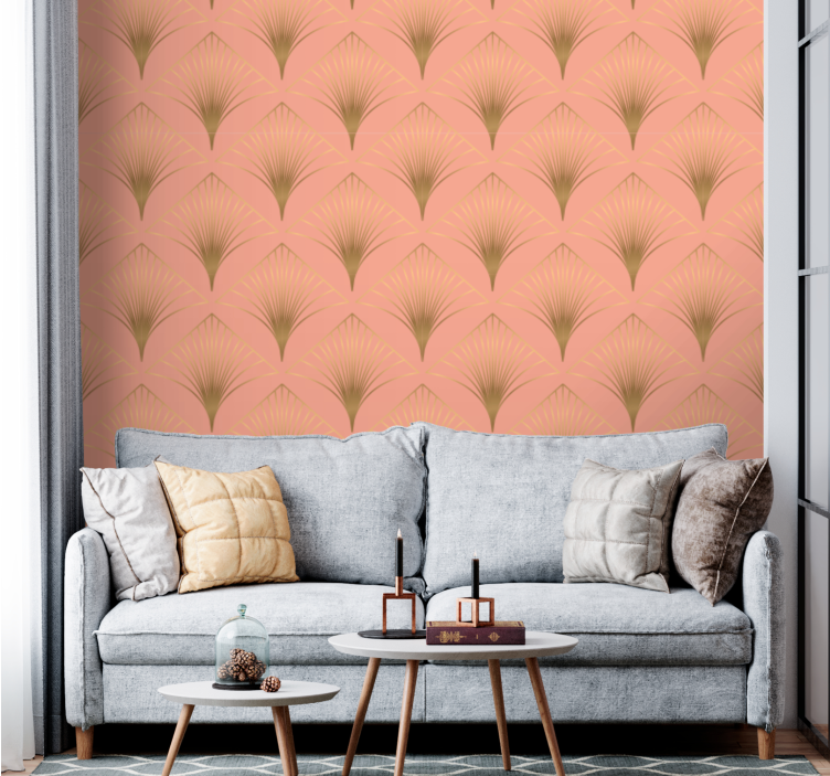 Elegant palm trees pattern wallpaper flowery - TenStickers