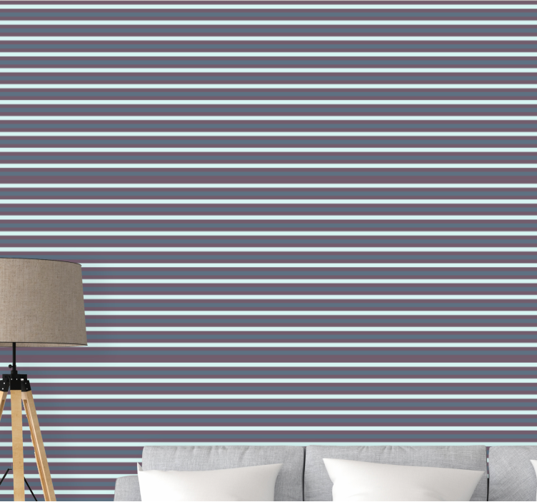 Elegant grey and white design stripes wallpaper - TenStickers