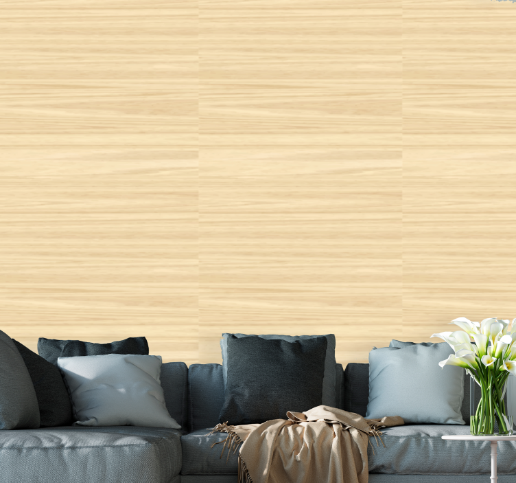 Pale timber texture wood feature wallpaper - TenStickers