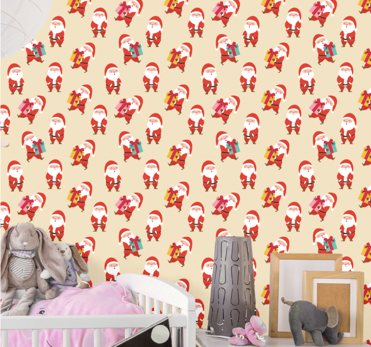 Festive Characters christmas wallpaper - TenStickers