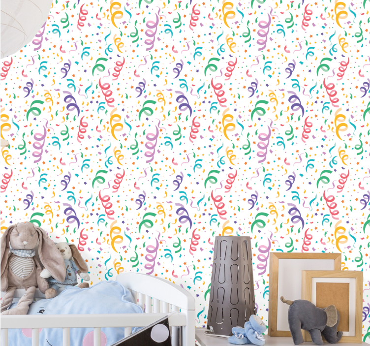 Festive Confetti Design wallpaper for the nursery - TenStickers