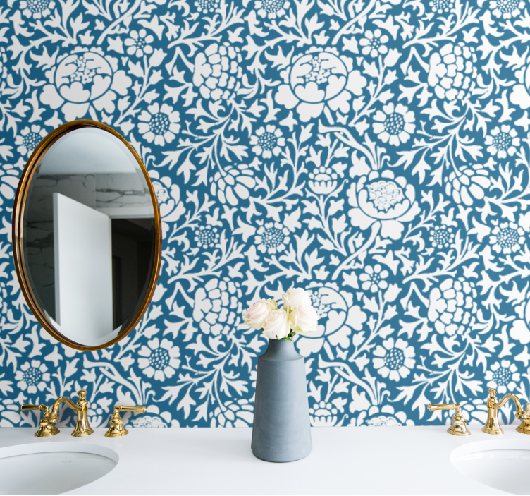 Floral Elegance Motif wallpaper flowery - TenStickers