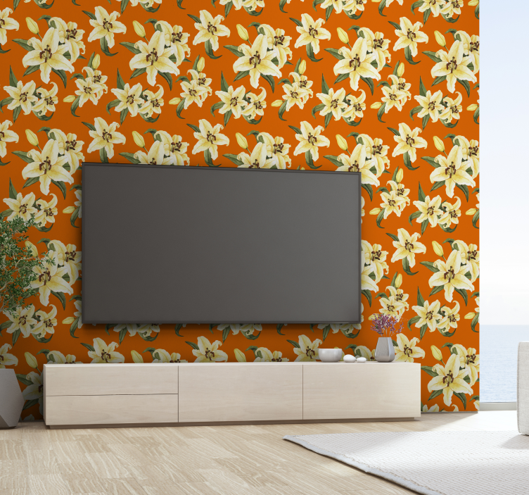 Floral Explosion flowers wallpaper - TenStickers